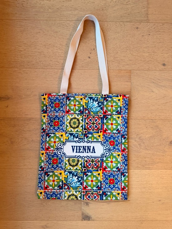 Austrian Handbags - Vienna Tote Bag in Multicolor Tiles
